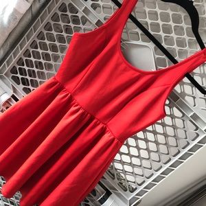 Red skater dress
